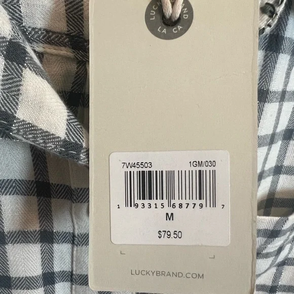 NWT Lucky Brand Classic Button Down Shirt - Picture 6 of 7